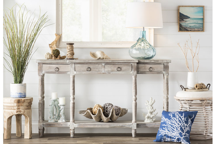 Coastal console table deals foyer